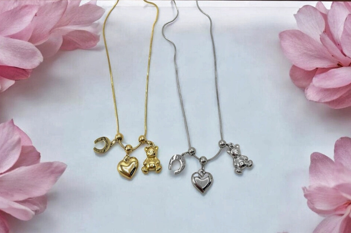 Collana Teddy Tre Charms