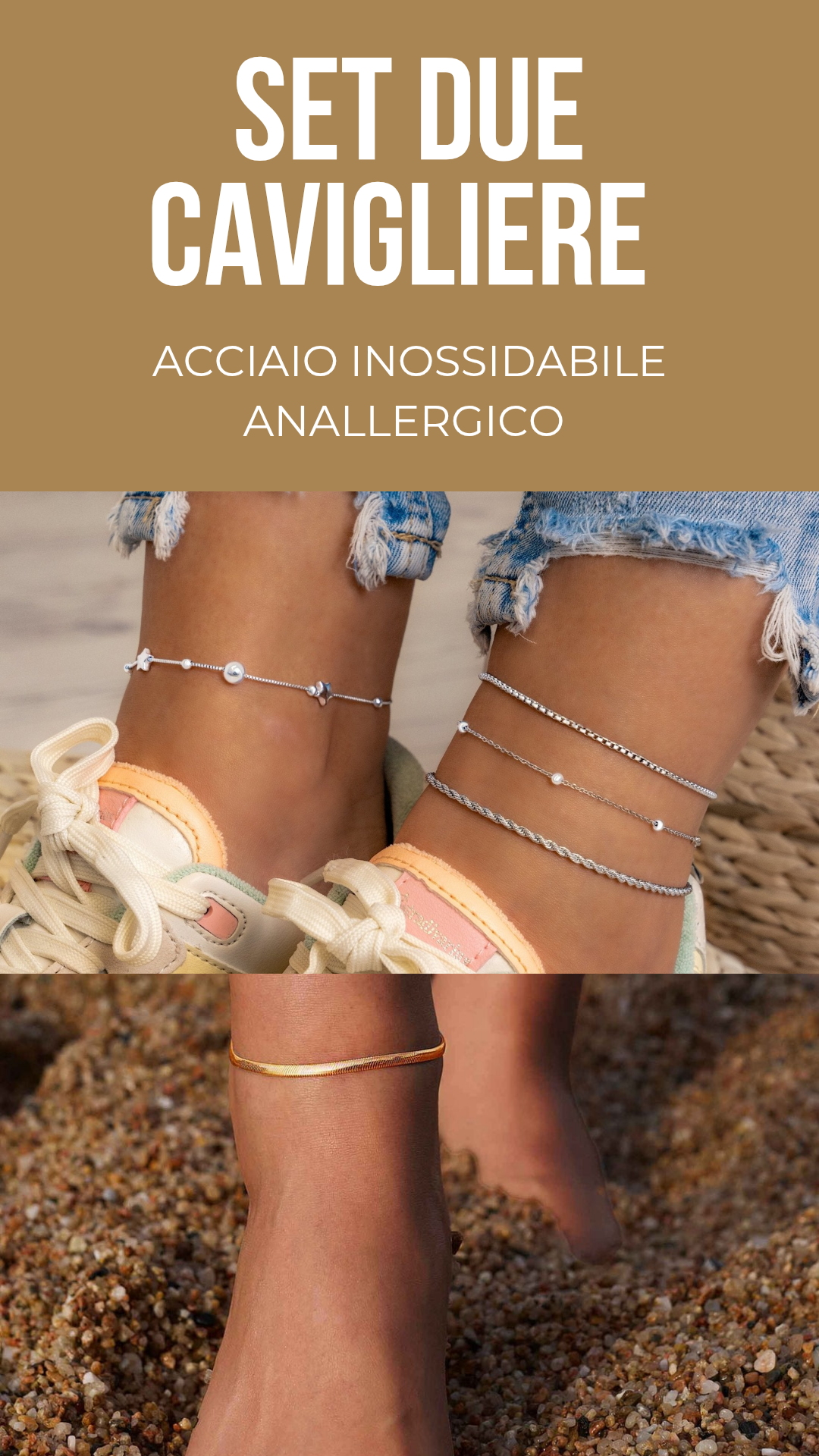 Set cavigliera snake + cavigliera Cordoncino