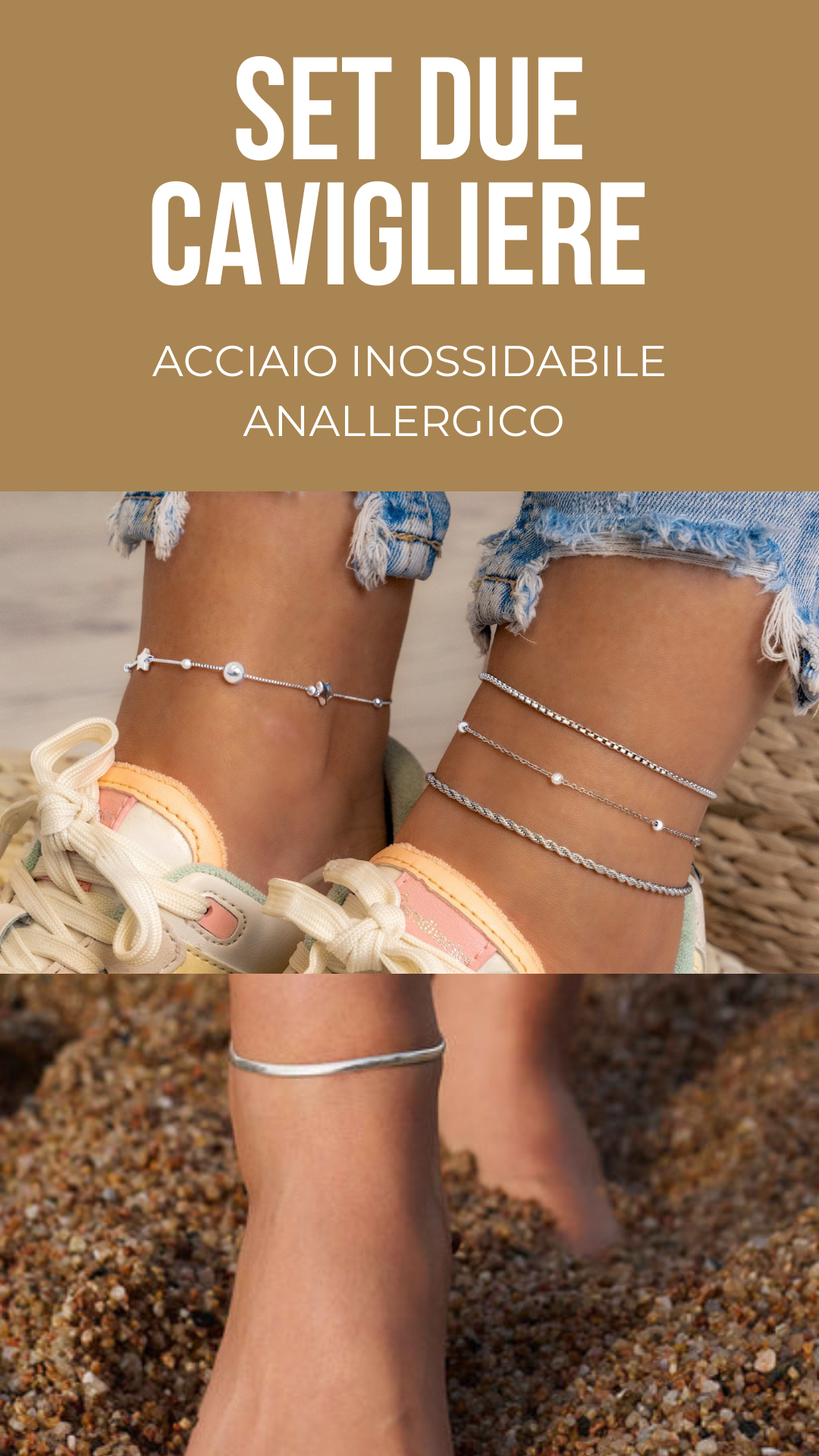 Set cavigliera snake + cavigliera Cordoncino