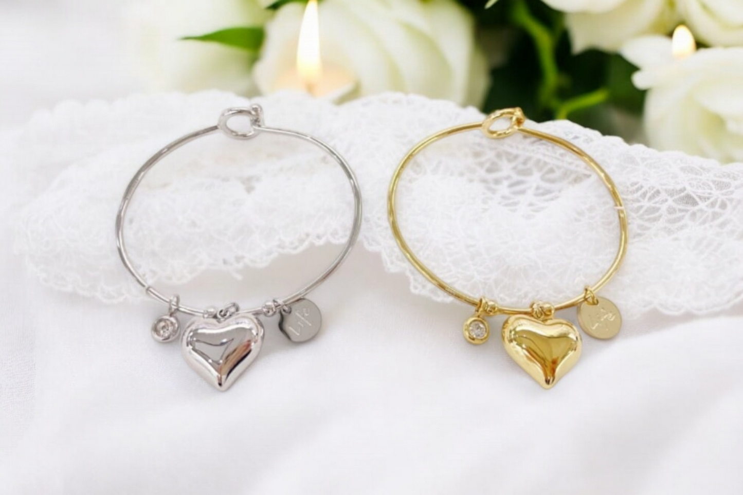 Set Collana Cuore + Bracciale Cuore Charms + Anello Marlene