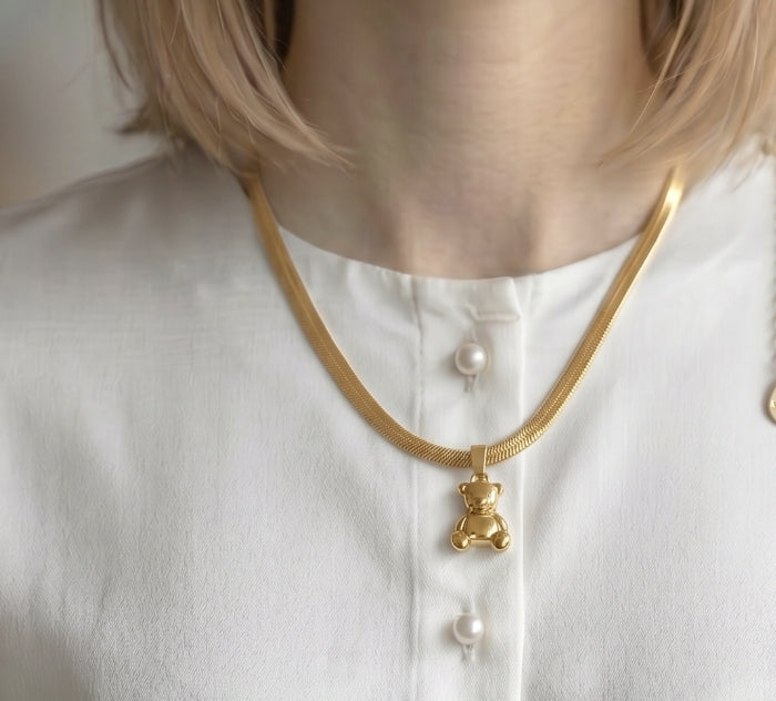 Collana snake con orsacchiotto piccolo