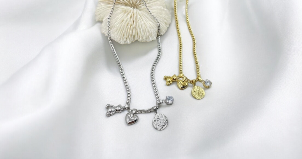 Collana Little Teddy Quattro Charms