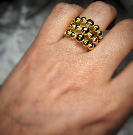 Anello Bubble Gold