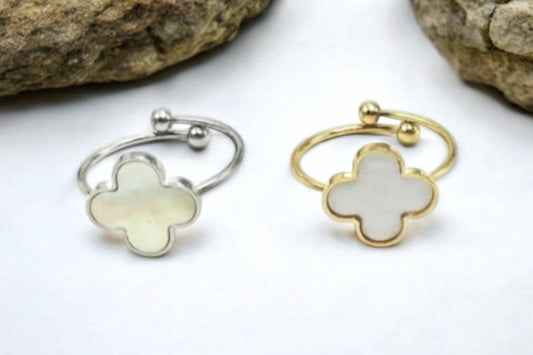 Anello Fiore Madreperla